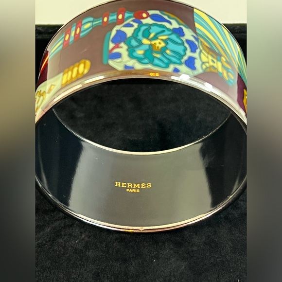 Hermes Extra Wide Bangle Enamel Bangle Size XS w/COA - Picture 6 of 10